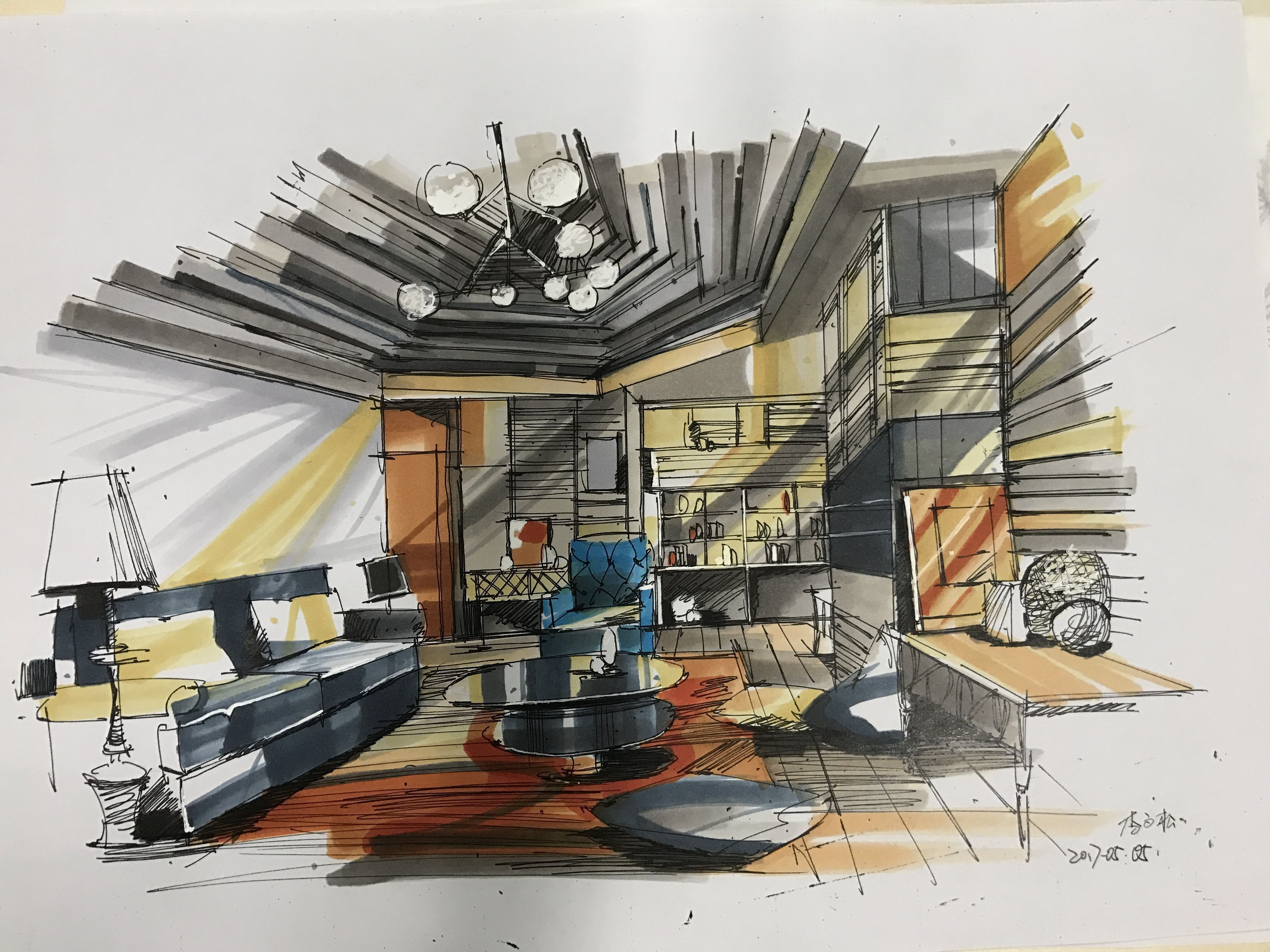 室内手绘-草图设计方案展示